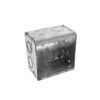 Steel 2-gang electrical back box for flush wall-mounting compact Bose Professional room controllers.