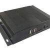 LCPPHD standalone Android media player showing rear connection ports, including USB, TF card, and IR inputs.