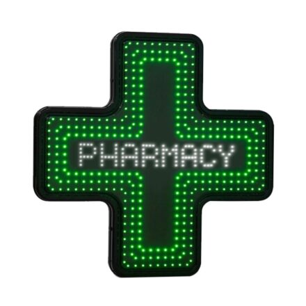 Outdoor LED pharmacy crosses