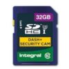 32GB SDHC memory card, Class 10, used for storing footage on a security camera or media player.