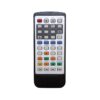 Infrared remote control supplied with a MedeaWiz Sprite media player, with playback, navigation and setup buttons.