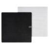 Black square ZeroEdge magnetic ceiling grille for Cloud CS-C5, CS-C6, CS-C8, and CS-CSUB8 ceiling speakers, shown alongside the white variant.