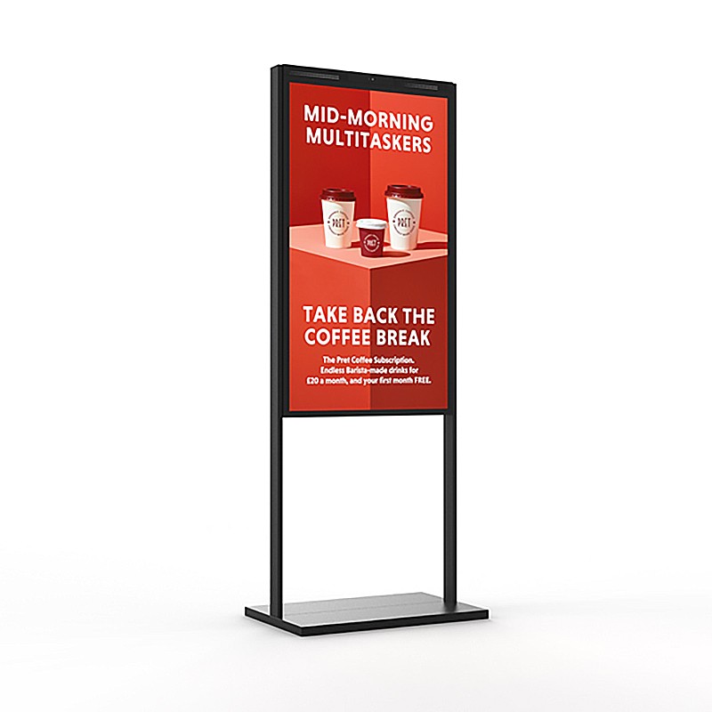 Double sided display with optional floor stand Double sided display with optional floor stand