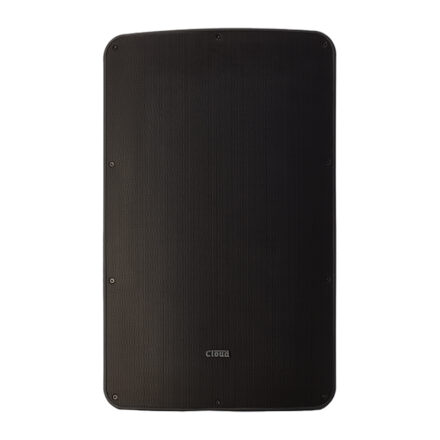 Cloud CS-S12 12-inch 2-way surface-mount speaker in black finish, suited to industrial and darker commercial installations requiring wide coverage and high output.
